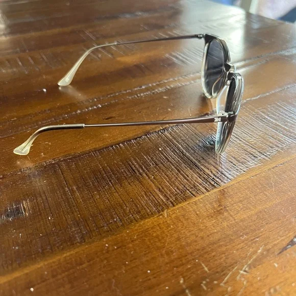 Knockaround Two-Tone Round Sunglasses in Black/Clear with Green Lenses - Picture 2 of 5